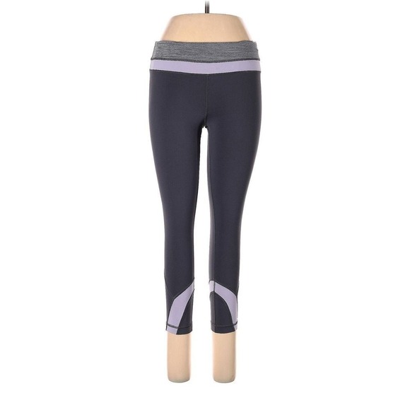 Lemon Pants - Lululemon Athletica Run Inspire Crop Leggings Yoga Performance Purple Women SZ 6